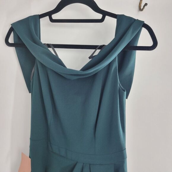 Bhldn crepe green Thompson dress - Picture 5 of 9